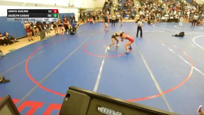 115 lbs Cons. Round 3 - Anaya Guiling, Yorba Linda HS vs Jacelyn Casas, Threshold Wrestling Club