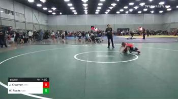 58 lbs Quarterfinal - Jaxon Kraemer, Apex Grappling Academy vs Wyatt Rooks, Team Tulsa Wrestling Club