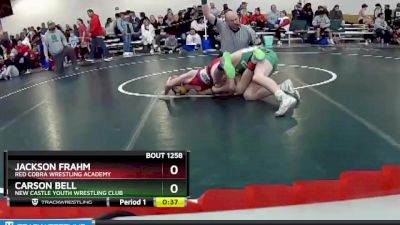 100 lbs Cons. Round 5 - Jackson Frahm, Red Cobra Wrestling Academy vs Carson Bell, New Castle Youth Wrestling Club