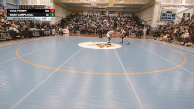 120 lbs 1st Place Match - Cole Perrin, Delaware Military Academy vs Gabe Campanelli, Salesianum