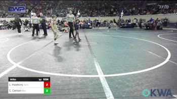 60 lbs 5th Place - Lorenzo Hawkins, Tulsa Blue T Panthers vs Callan Carson, Salina Wrestling Club