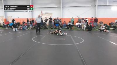 52 lbs Round 6 (8 Team) - CJ Lee Beatty, Donahue WA vs Crew Leininger, Westshore WC