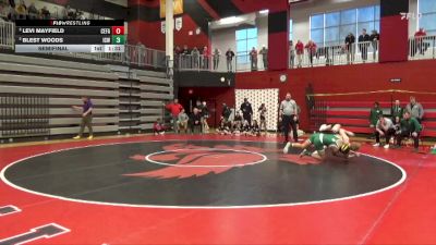 157 lbs Semifinal - Levi Mayfield, Cedar Falls vs Blest Woods, Iowa City, West