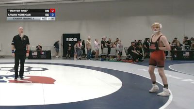 57 kg Champ. Round 1 - Denver Wolf, Cowboy Wrestling Club vs Arman Korekian, California