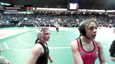 98 lbs Cons. Semi - Taelynn Camacho, PBW2 vs Kylee Arnold, WEWA