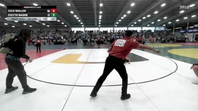 126 lbs Consi Of 64 #2 - Cole Mallon, MA vs Coltyn Masse, CT