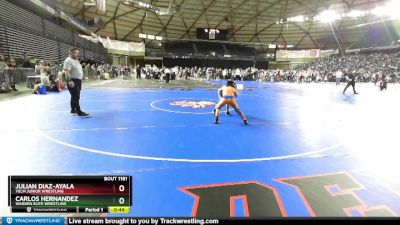 77 lbs Cons. Round 2 - Carlos Hernandez, Warden Elite Wrestling vs Julian Diaz-Ayala, Yelm Junior Wrestling