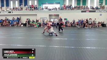 105 lbs Round 4 (6 Team) - Chris Metz, Georgia United vs Malik Leonard, Tallahassee War Noles