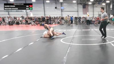 130 lbs Round 1 - 9:00am Saturday - Hazen Crank, Oklahoma Elite vs Brayden Staggs, Team Michigan