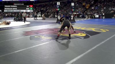 113 lbs Consi Of 16 #1 - Trajan Pannell, Los Gatos (CC) vs Nickolas Ortiz, Brawley (SD)