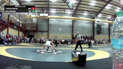 110 lbs Champ. Round 1 - Leah Marine, Washington Court House vs Chloe Skiles, Roxana HS