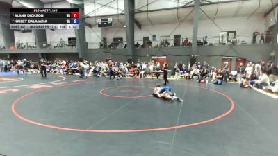 16U Girls FS - 115 lbs Quarters - Alana Dickson, WA vs Kailey Balajadia, WA