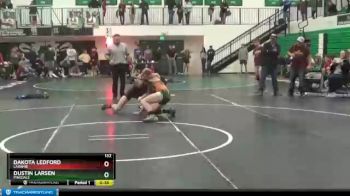 132 lbs Cons. Round 5 - Dustin Larsen, Pinedale vs Dakota Ledford, Laramie