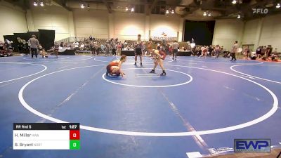 92 lbs Rr Rnd 5 - Harley Miller, HURRICANE WRESTLING ACADEMY vs Bear Bryant, North DeSoto Wrestling Academy