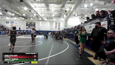 105 lbs Champ. Round 2 - Ashley Garcia, South El Monte vs Jade Collazo, San Dimas