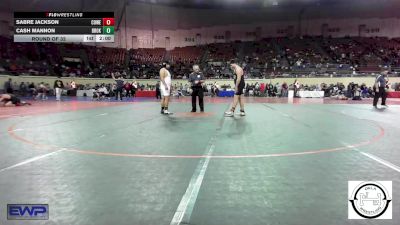 200 lbs Round Of 32 - Cash Mannon, Broken Arrow vs Sabre Jackson, Coweta