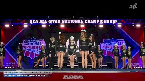 Modern American Cheer - Black [2026 L3 Junior - D2 - Small - A Day 2] 2026 NCA All-Star National Championship