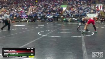 1 - 132 lbs Semifinal - Brody Coleman, Grundy vs Ashby Russell, Lancaster High School
