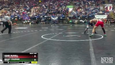 1 - 132 lbs Semifinal - Brody Coleman, Grundy vs Ashby Russell, Lancaster High School