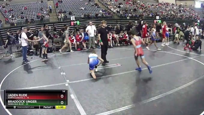 90 lbs Finals (8 Team) - Jaden Rude, North Dakota 2 vs Braddock Unger ...
