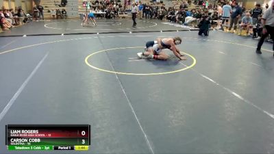 130 lbs Round 2: 1:30pm Fri. - Carson Cobb, Soldotna vs Liam Rogers, Eagle River High School