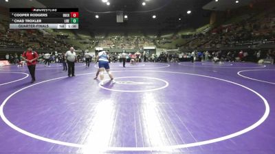 287 lbs Quarterfinal - Cooper Rodgers, Buchanan vs Chad Troxler, Liberty Bakersfield