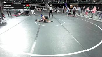 110 lbs Consi Of 16 #2 - Koa Lewis, MSO Cougar vs Dj Portaleos, Brick Wrestling Club