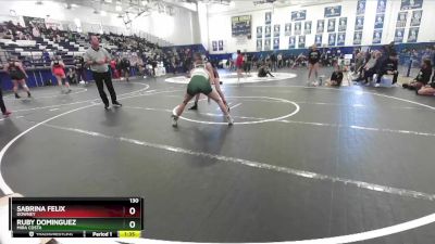 130 lbs Semifinal - Sabrina Felix, Downey vs Ruby Dominguez, Mira Costa