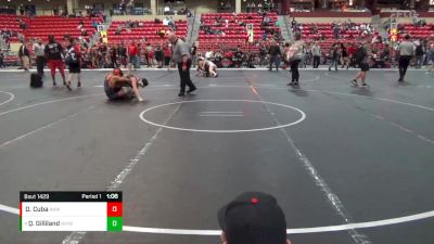 135 lbs 1st Place Match - Quaid Gilliland, Winfield Youth Wrestling Club vs Dayven Cuba, Abilene Kids Wrestling