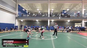 115 lbs Round 4 (16 Team) - Chase Hodas, Steel Valley Renegades vs John Manning, Indiana Outlaws