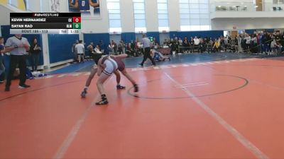 113 lbs Champ. Round 1 - Kevin Hernandez, Oxford vs Sayan Rao, Holmdel