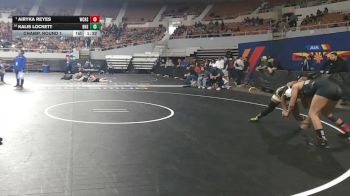 128-D1 Champ. Round 1 - Airyka Reyes, Willow Canyon High School vs Kalis Lockett, Basha High School