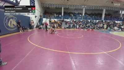 120 lbs Round 1 - Marcella Flannery, Worland Middle School vs Delta Craft, Greybull/Riverside Middle School