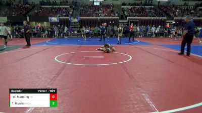 94 lbs Quarterfinal - William Manning, Project Wrestling vs Titus Rivers, Bearcats Wrestling Club Helena