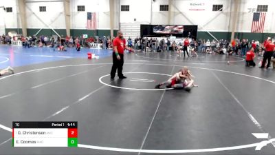 70 lbs Quarterfinal - Drake Christensen, Amherst Wrestling Club vs Ella Coomes, Madison