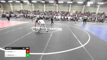 144 lbs Quarterfinal - Nathaniel Roybal, NM Bad Boyz vs Santiago Medrano, Wlv Jr Wrestling