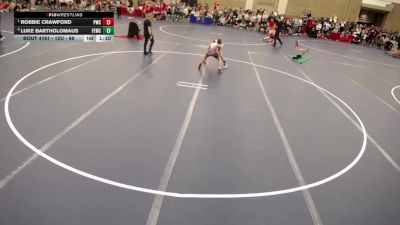 12U - 98 lbs Quarters - Robbie Crawford, Pinnacle Wrestling Club vs Luke Bartholomaus, Flat Earth Wrestling Club