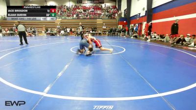 140 lbs Consi Of 8 #1 - Jace Brogdon, Tulsa Union vs Elijah Guevin, Sapulpa