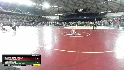 77 lbs Champ. Round 1 - Luke Stage, Rainier Junior Wrestling Club vs Julian Diaz-Ayala, Yelm Junior Wrestling