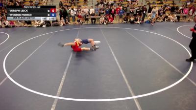 120 lbs 1st Place Match - Joseph Leick, IA vs Weston Porter, IA