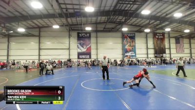 72 lbs Rd# 6- 9:00am Saturday Final Pool - Tayven Kem, SELECT Utah vs Brooks Gilson, NCWAY National Team