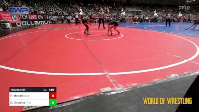 84 lbs Round Of 32 - Payton Mccall, Broken Arrow Wrestling Club vs Olivia Davalos, Threshold