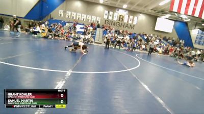 67 lbs Champ. Round 1 - Samuel Martin, Champions Wrestling Club vs Grant Kohler, Wasatch Wrestling Club