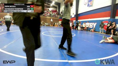 126 lbs Semifinal - Pippa McCall, Fort Gibson Youth Wrestling vs Kaydeance Thompson, Sperry Wrestling Club