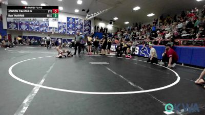 43 lbs Consi Of 4 - Jensen Caughlin, Cleveland Takedown vs Ray Harris, Husky Wrestling Club