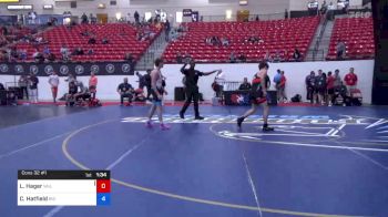 65 kg Cons 32 #1 - Lucas Hager, Vail Wrestling Academy vs Cash Hatfield, Big Game Wrestling Club