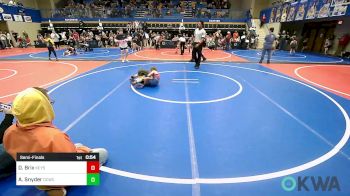 52 lbs Semifinal - Derek Brix, Keystone Kids vs Aubrey Snyder, Dark Cloud Wrestling Club