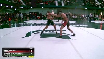 157 lbs Champ. Round 2 - Braden Stauffenberg, Michigan State vs Ryan Michaels, Edinboro