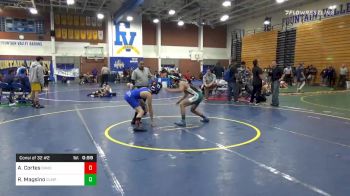 120 lbs Consolation - Anthony Cortes, Dana Hills vs Ralph Magsino, Olympian