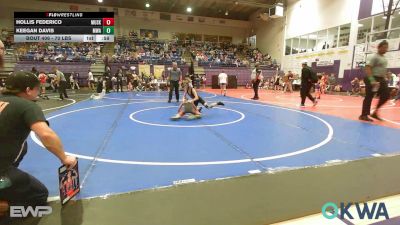 70 lbs Quarterfinal - Hollis Federico, Muskogee Rougher Youth Wrestling vs Keegan Davis, Morris Wrestling Association
